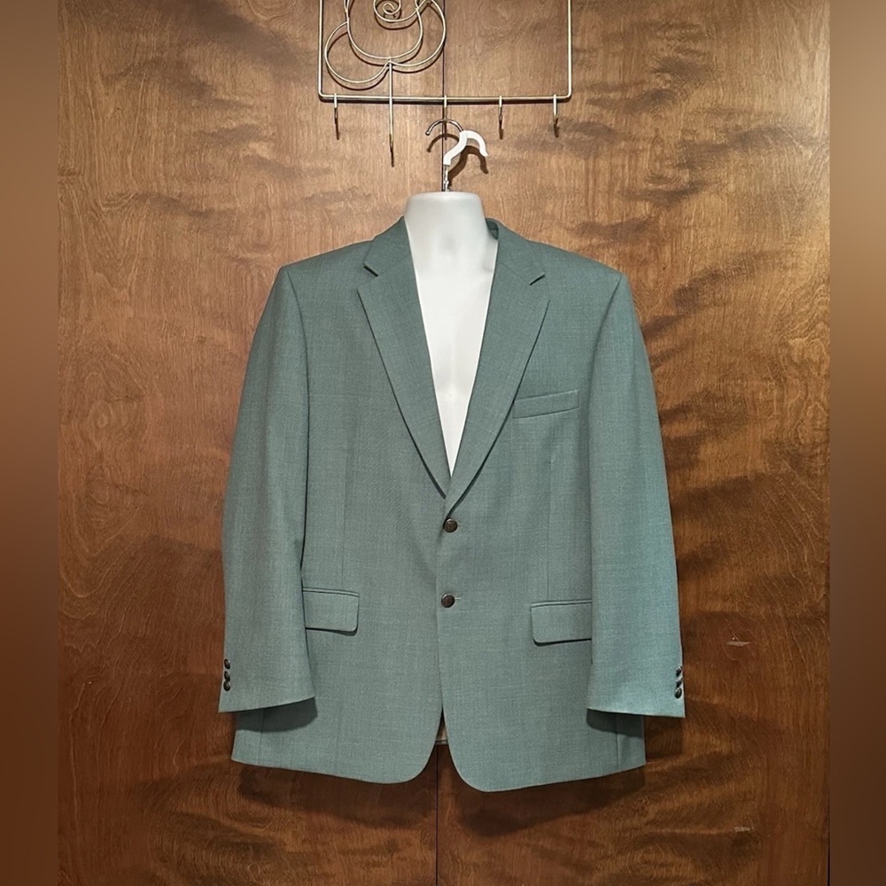 Men's Teal Sport Coat Blazer - Tailored Two-Button
